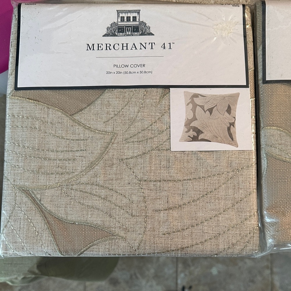 Pair of Beige Pillow Covers
